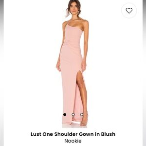 One shoulder pale pink gown - Nookie / Revolve NEVER WORN